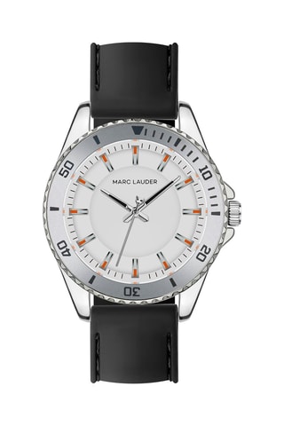 Reloj de cuarzo de silicona Oslo - Negro y blanco