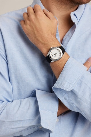 Reloj de cuarzo de silicona Oslo - Negro y blanco