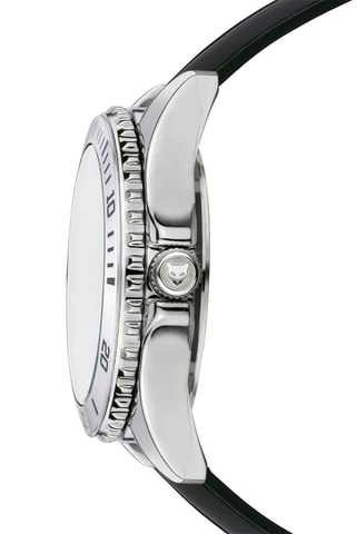 Reloj de cuarzo de silicona Oslo - Negro y blanco