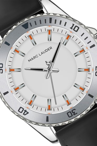 Reloj de cuarzo de silicona Oslo - Negro y blanco