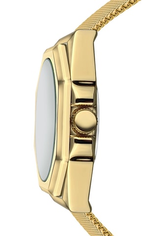 Reloj de cuarzo de acero Burgundy