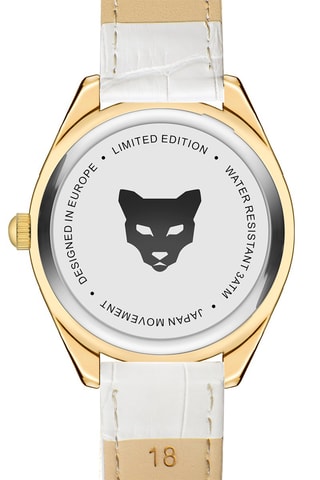 Reloj de cuarzo de piel y circones Porto