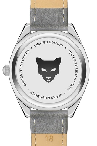 Reloj de cuarzo de piel, nácar y circones Geneva