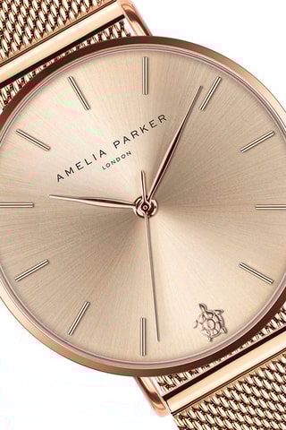 Estuche reloj de cuarzo y pulsera de acero Gold Sky - Rosa