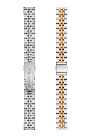 Reloj de cuarzo de acero - Rosa dorado y plateado