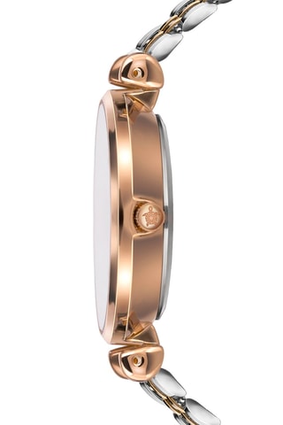 Reloj de cuarzo de acero - Rosa dorado y plateado