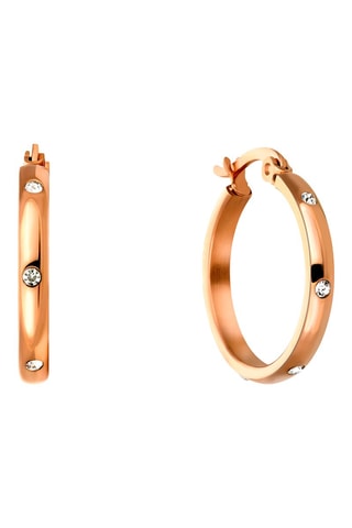 Estuche reloj de cuarzo de acero y criollas de cristales Sea Turtle