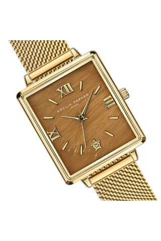 Reloj de cuarzo de acero y nácar Boracay