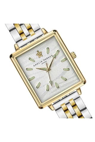 Estuche reloj de cuarzo de acero y pulsera Desert