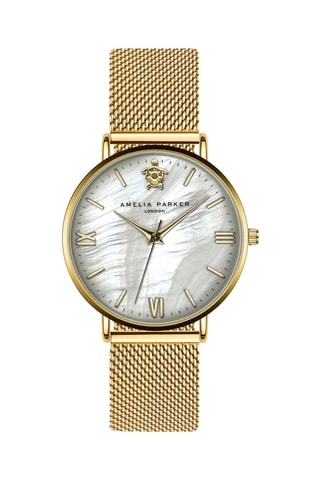 Reloj de cuarzo de acero y nácar Pearl of the Sea