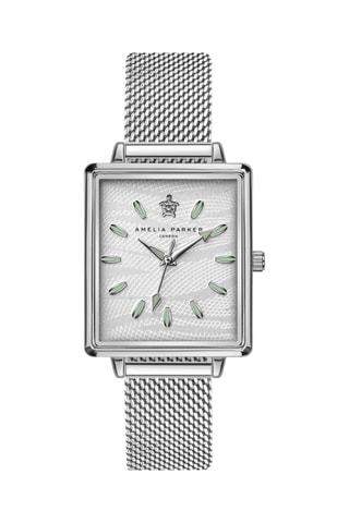 Reloj de cuarzo de acero Desert - Plateado