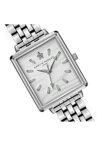 Reloj de cuarzo de acero Desert - Plateado