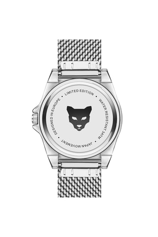 Relógio de quartzo em aço Cologne Prateado e preto