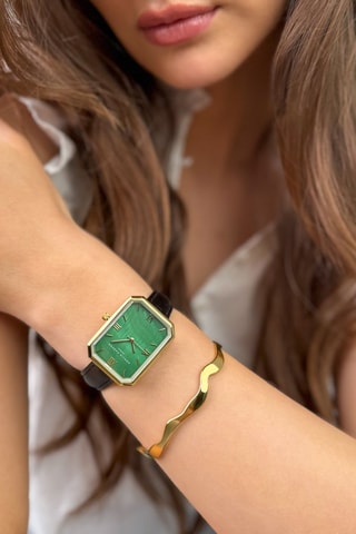 Reloj de cuarzo de piel Terrene - Nácar