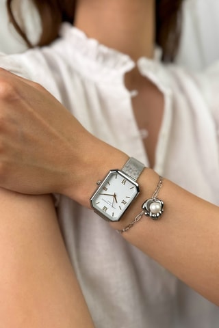 Reloj de cuarzo de acero Reefa - Nácar