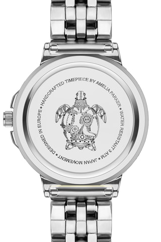 Reloj de cuarzo de acero Aquelle - Nácar