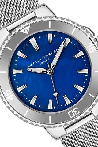 Reloj de cuarzo de acero Aquelle - Nácar