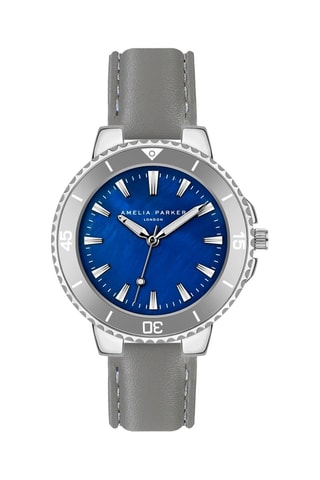 Reloj de cuarzo de piel Aquelle - Nácar