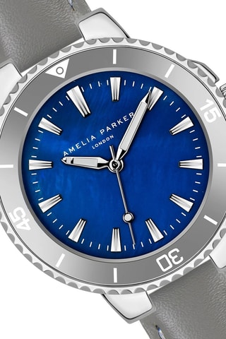 Reloj de cuarzo de piel Aquelle - Nácar