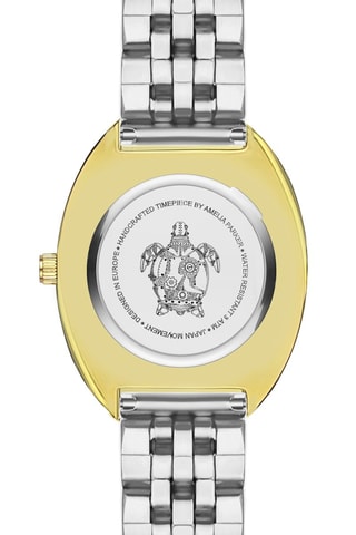 Relógio de quartzo em aço Soraya - Dourado e prateado