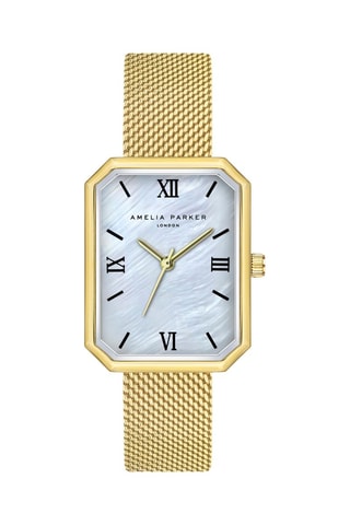 Reloj de cuarzo de acero Bali Sands - Nácar