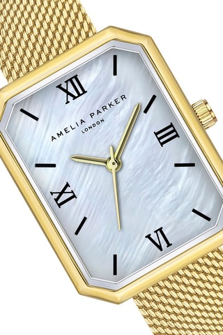 Reloj de cuarzo de acero Bali Sands - Nácar