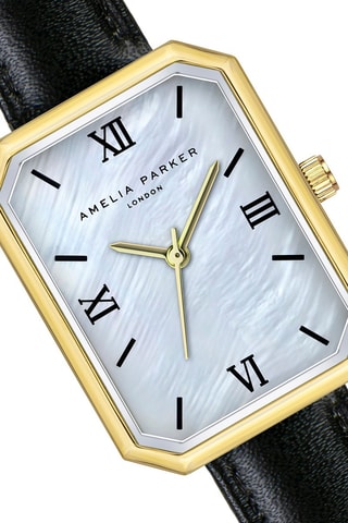 Reloj de cuarzo de piel Bali Sands - Nácar