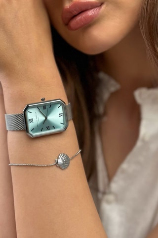 Reloj de cuarzo de acero Bali Sands - Nácar