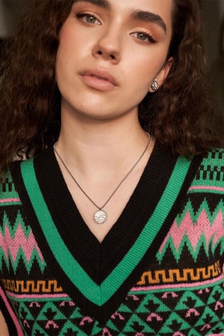 Colar Moonlit Beach  Prateado 