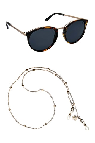 Óculos de sol polarizados e corrente unissexo - Categoria 3 - Castanho