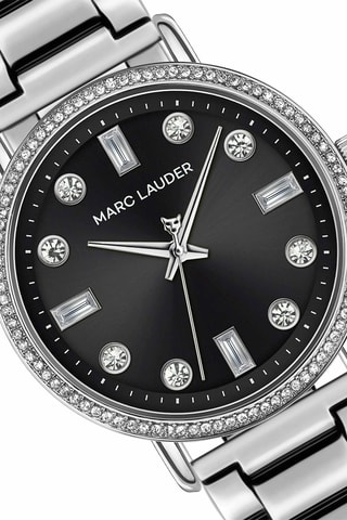 Estuche reloj de cuarzo de acero y circones, pulsera y pendientes Lisbon