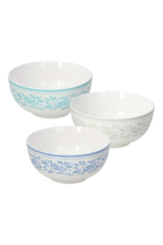3 boles de porcelana New Bone China Iris - 60 cl