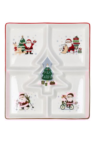Bandeja de porcelana Let it snow - 22 x 26 x 3 cm 
