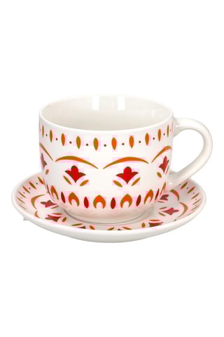 Taza y platillo de porcelana Let it snow - 57 cl