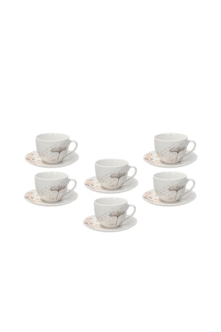 6 tazas y platillos de porcelana Madison Poesia - 260 ml