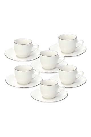 Juego de café de porcelana Madison Fascetta - 6 personas