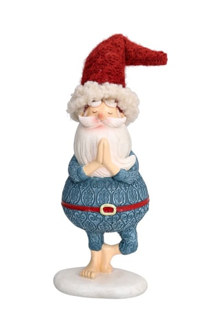 Árbol de Navidad Papá Noel Babbo Yoga - 8,5 x 8 x 23,5 cm - Azul cobalto