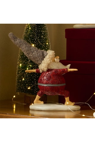 Papá Noel Guerrero Babbo Yoga - 15 x 7 x 18 cm - Rojo y gris oscuro