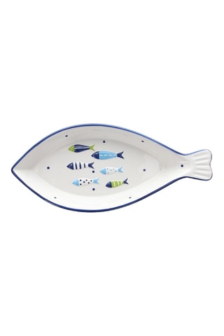 2 platos de pescado de gres Aquatic - 30,5 cm