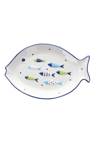 2 platos de pescado de gres Aquatic - 26,5 cm