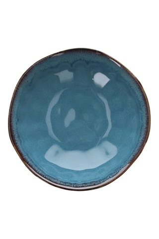 6 platos hondos de porcelana Nordik - Azul