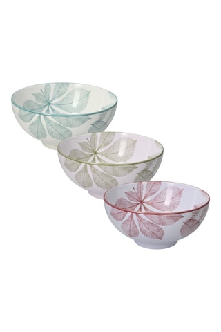 3 ensaladeras de porcelana Portata Natura - 20 cm