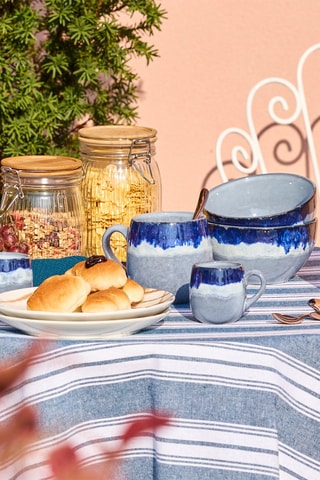 6 tazas de gres Madrid Atlantic - 33 cl