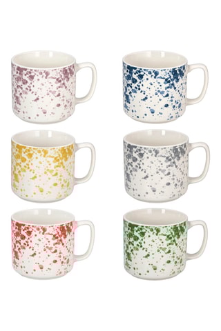 6 tazas de porcelana Bone China Ivy Apulia - 48 cl