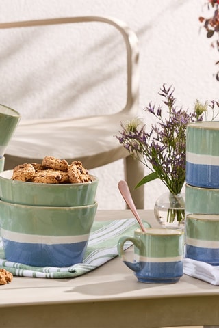 6 tazas de gres Madrid Atlantic - 33 cl