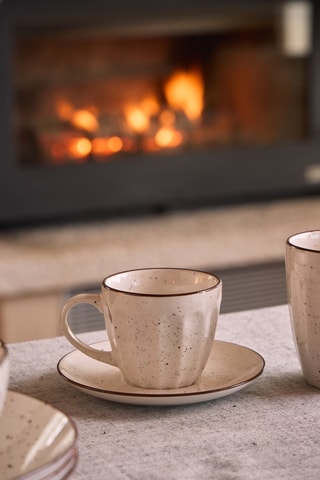 Juego de café de porcelana New Bone China - 6 personas