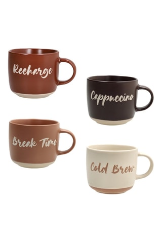 4 tazas de porcelana New Bone - 37 cl