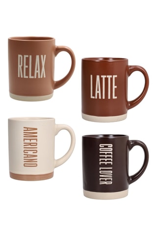 4 tazas de porcelana New Bone China Cindy Barista - 45 cl