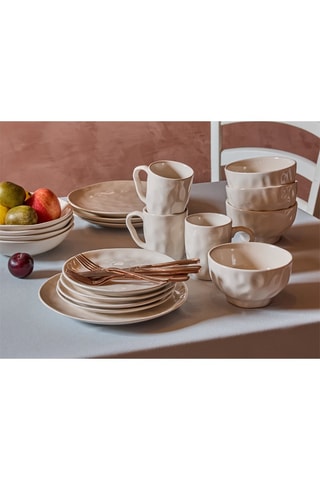 6 platos hondos de gres Nordik - 20 cm