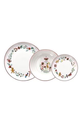 Vajilla de porcelana Edge Carol 12 piezas